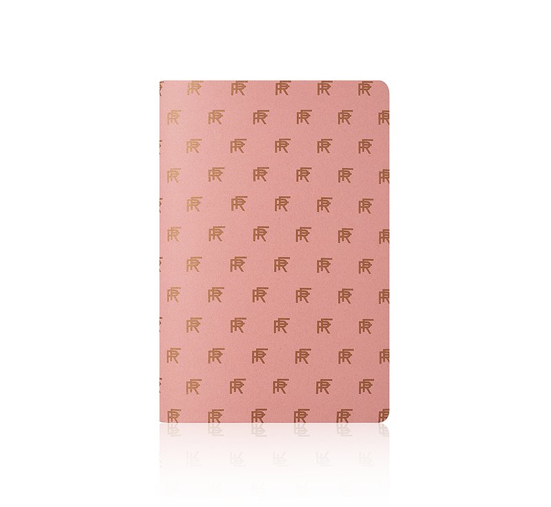 CADERNO PAUTADO CAPA RF DOURADO